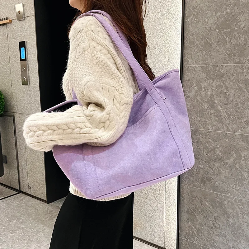 Women Tote Bag Faux Fur Shoulder Satchel Bag Large Capacity Fashion Handbag Solid Color Shopping Travel Work Bag
Women Tote Bag Faux Fur Shoulder Satchel Bag Large Capacity Fashion Handbag Solid Color Shopping Travel Work Bag