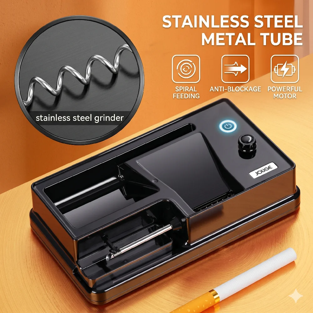 Automatic Electric Cigarette Rolling Machine with 6.5/8mm Injector, Tobacco Grinder & Filler, Fast Rolling, Smoking Accessories
Automatic Electric Cigarette Rolling Machine with 6.5/8mm Injector, Tobacco Grinder & Filler, Fast Rolling, Smoking Accessories
