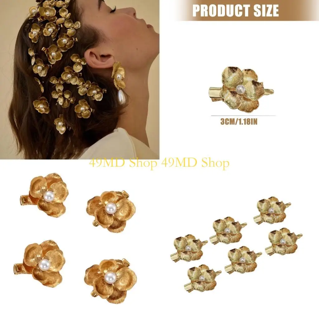 49MD 6pcs Pearls Hair Clip Nonslip Flower Hairpin For Bride Wedding Wear
49MD 6pcs Pearls Hair Clip Nonslip Flower Hairpin For Bride Wedding Wear
