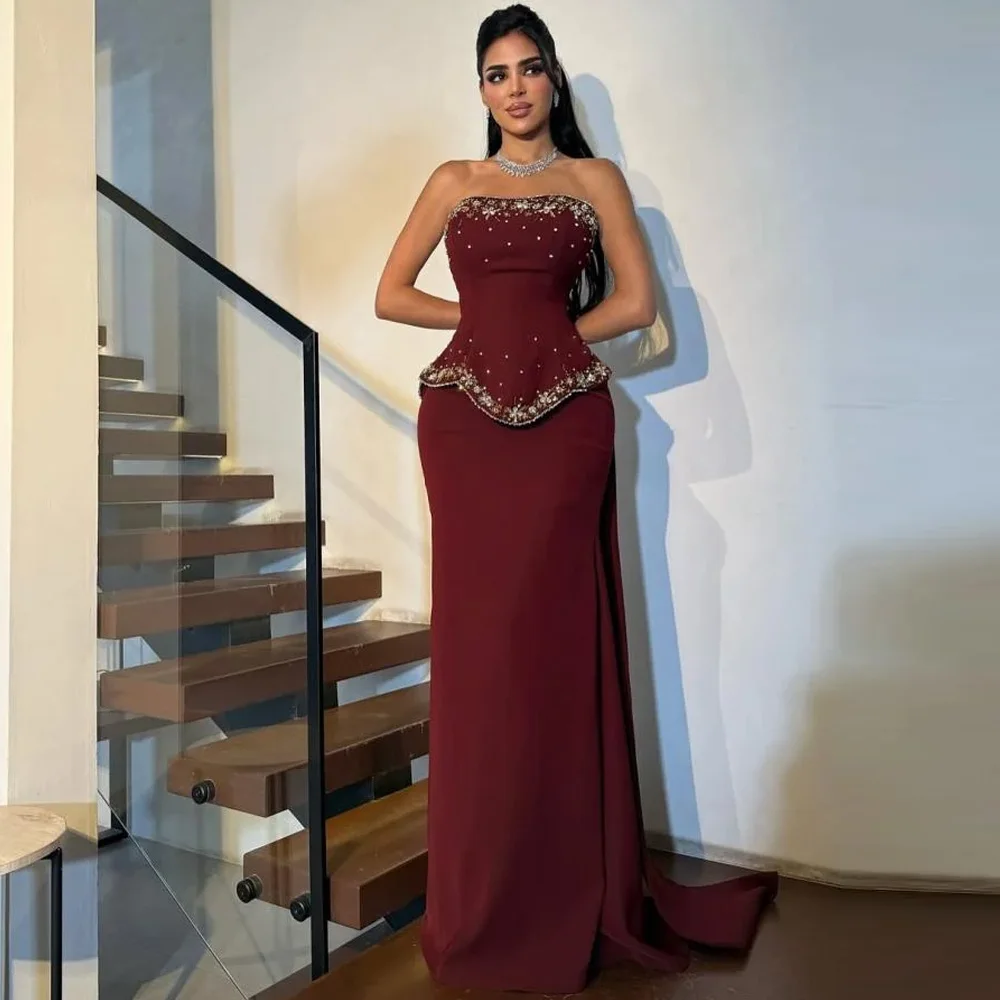 Mermaid Saudi Arabian Style Long Evening Dress Customized Fashion Sweep Train Celebrity Gowns High Quality Crystal Party Dress
Mermaid Saudi Arabian Style Long Evening Dress Customized Fashion Sweep Train Celebrity Gowns High Quality Crystal Party Dress