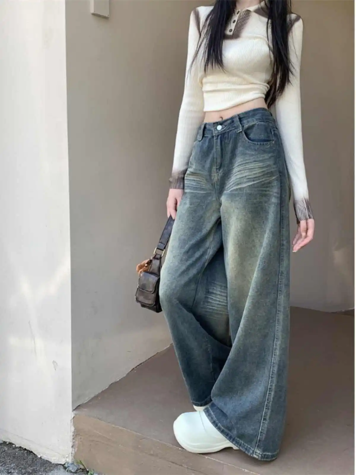 Blue Womens Jeans High Waist Vintage Design Hip Hop Straight Baggy Denim Pants Street Y2K American Style Wide Leg Denim Trouser
Blue Womens Jeans High Waist Vintage Design Hip Hop Straight Baggy Denim Pants Street Y2K American Style Wide Leg Denim Trouser