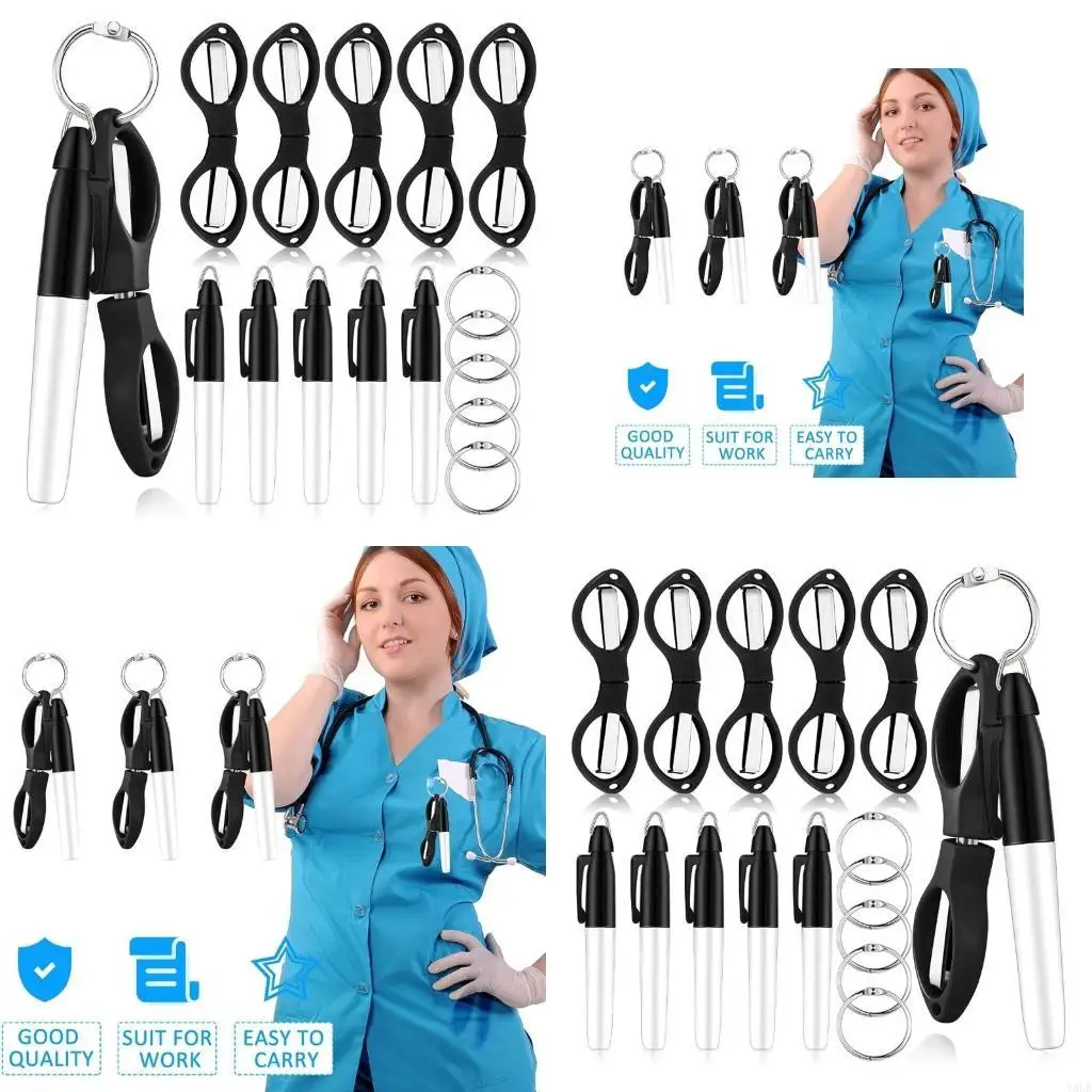 Y5LB 15 шт. в упаковке, многофункциональные складные ножничные медицинские мини-перманентные маркеры для медсестер
Y5LB 15 шт. в упаковке, многофункциональные складные ножничные медицинские мини-перманентные маркеры для медсестер