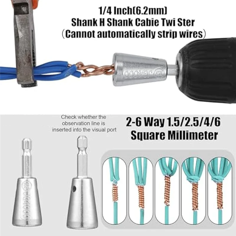 AA21-Essential 4Pcs Wire Manipulation Toolkit For Drills, Featuring 6Mm Twister And 2-5 Way Stripper For Effective Wire Handling
AA21-Essential 4Pcs Wire Manipulation Toolkit For Drills, Featuring 6Mm Twister And 2-5 Way Stripper For Effective Wire Handling