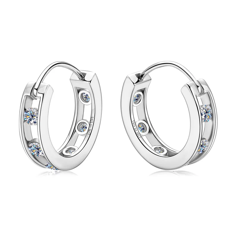 Moissanite earrings earrings women's tide cool sterling silver earclips temperament high-end ear jewelry
Moissanite earrings earrings women's tide cool sterling silver earclips temperament high-end ear jewelry