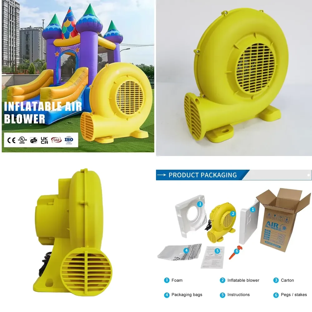 750W 220V/60Hz Electric Motor Blower Portable High-Air Pressure Inflatable Castle Air Blower Portable Default USA Plug
750W 220V/60Hz Electric Motor Blower Portable High-Air Pressure Inflatable Castle Air Blower Portable Default USA Plug