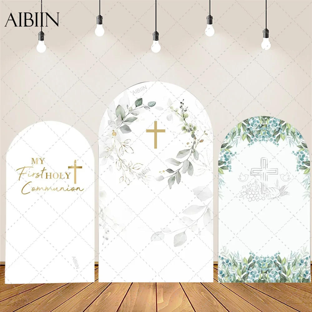 Детский фон с аркой для первого причастия, зеленые листья, голубь, золотой крест, граал, фон для крещения
Детский фон с аркой для первого причастия, зеленые листья, голубь, золотой крест, граал, фон для крещения