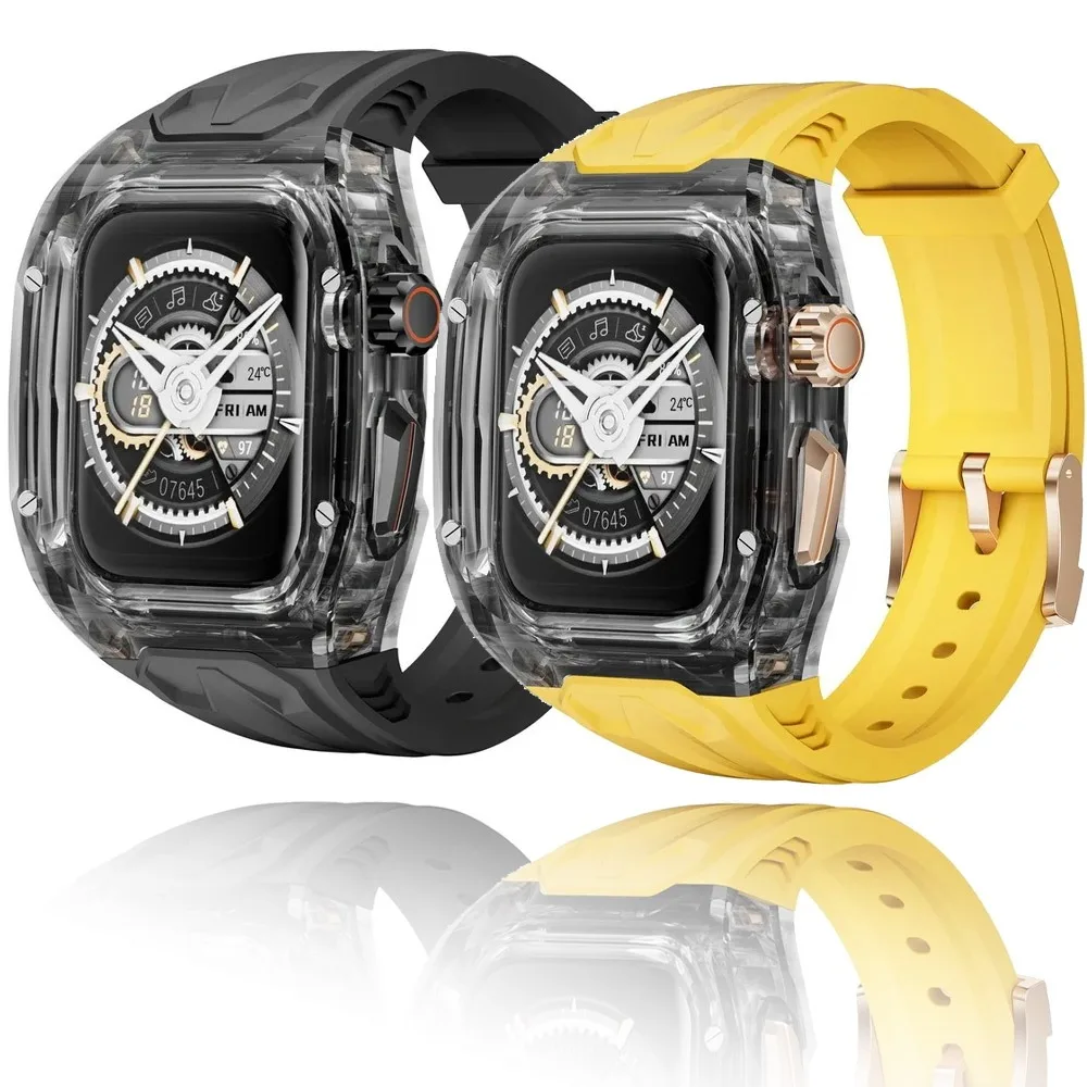Translucent Case+Silicone Strap for Apple Watch Ultra 2/1 49mm 10 46mm 42mm Comfortable IWatch 44mm 45mm 41mm Protective Screen
Translucent Case+Silicone Strap for Apple Watch Ultra 2/1 49mm 10 46mm 42mm Comfortable IWatch 44mm 45mm 41mm Protective Screen