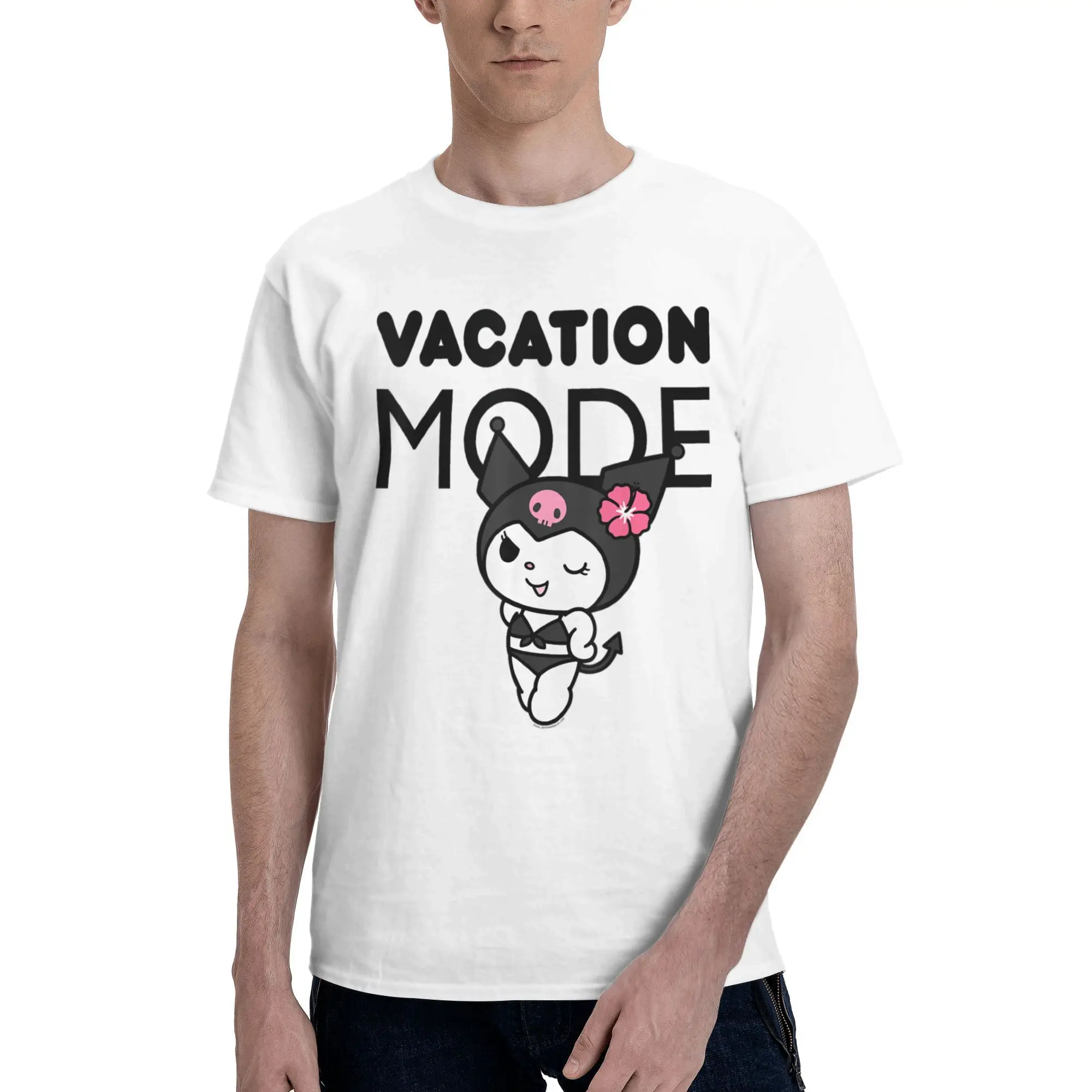 Футболка Kuromi Vacation Mode для мужчин и женщин, футболки с принтом, одежда из 100% хлопка
Футболка Kuromi Vacation Mode для мужчин и женщин, футболки с принтом, одежда из 100% хлопка
