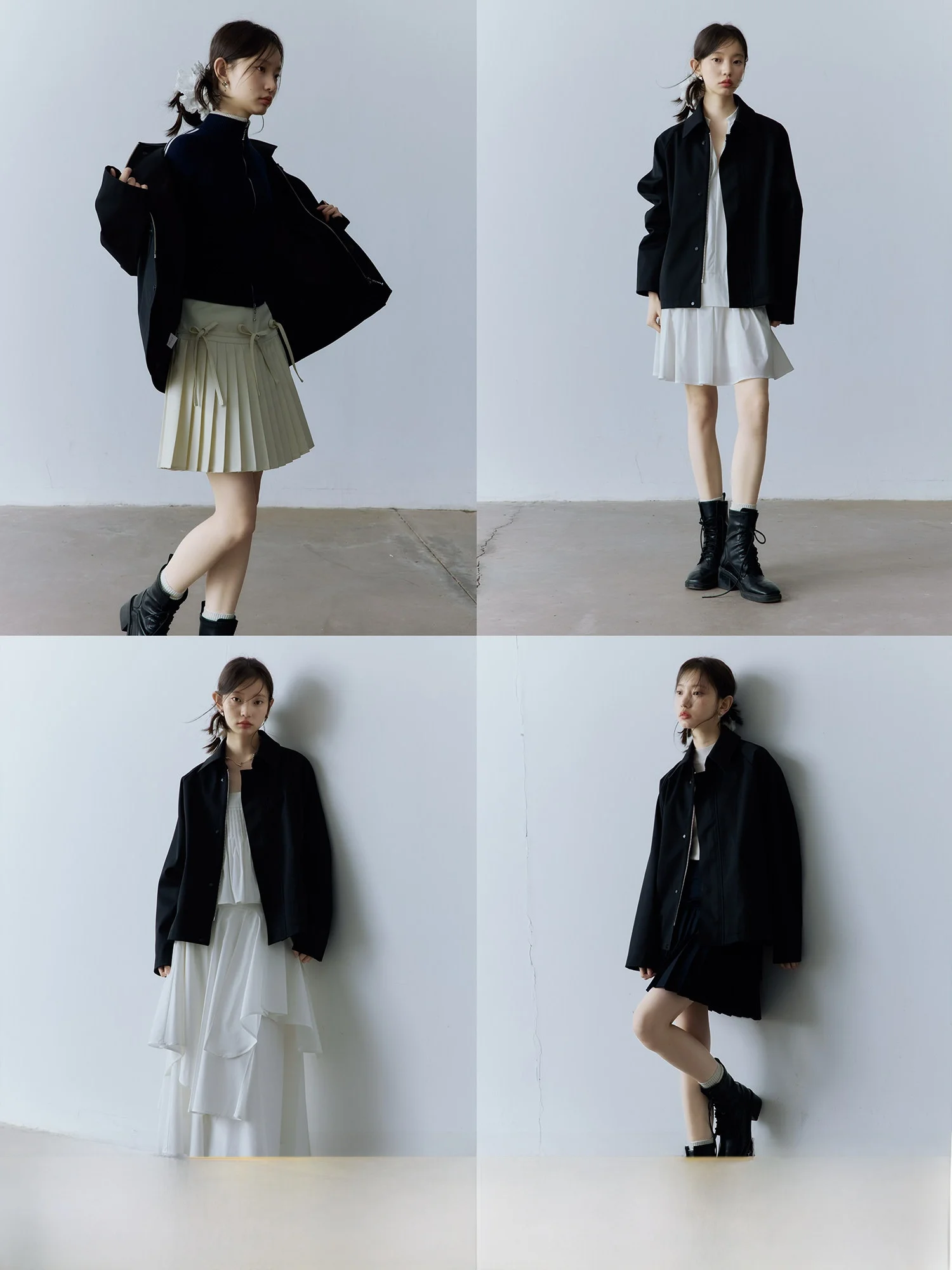 FUSSED Academia Style Double Layered Acetate Wool Blend Jacket Coat Flip Collar Outerwear for Women Spring Long Sleeve Zipper
FUSSED Academia Style Double Layered Acetate Wool Blend Jacket Coat Flip Collar Outerwear for Women Spring Long Sleeve Zipper