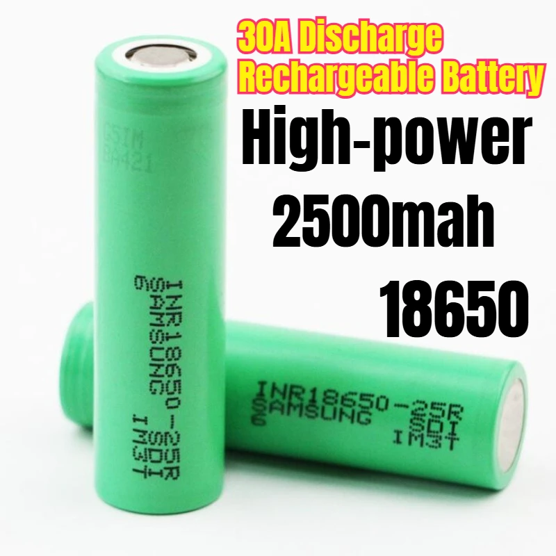 18650 25R 2500mah High-power 30A Discharge Rechargeable Battery
18650 25R 2500mah High-power 30A Discharge Rechargeable Battery