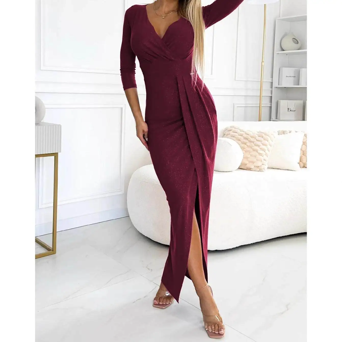 Faionable Ele Waist Pleated Design Side Slit Slim Fit Bodycon Dr Long Sve Autumn Season Formal Dr Skirt
Faionable Ele Waist Pleated Design Side Slit Slim Fit Bodycon Dr Long Sve Autumn Season Formal Dr Skirt