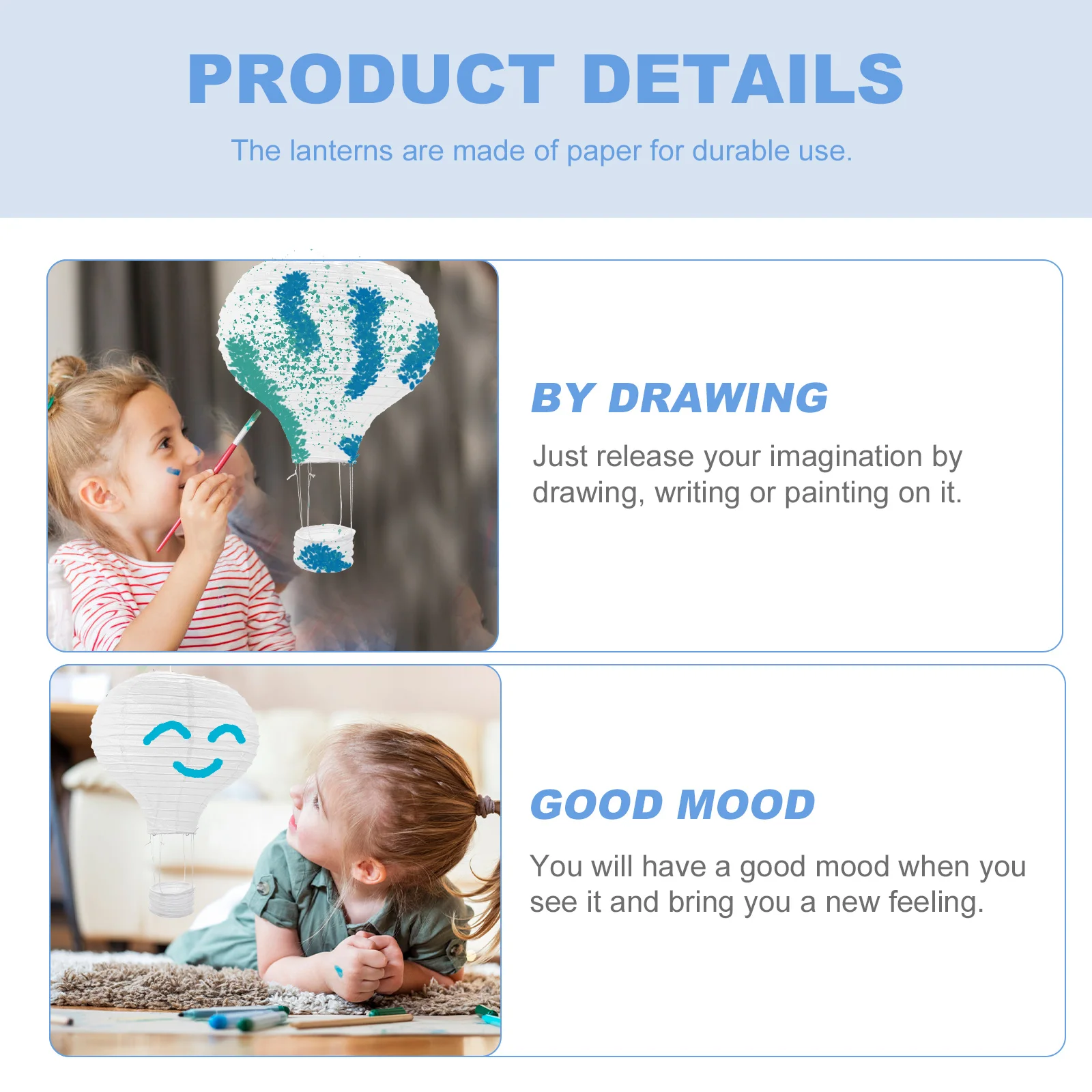 6pcs Hot Air Balloon Shaped Paper Unique Hanging Ornament For Festival Wedding Birthday Decorative Lighting Reusable Portable
6pcs Hot Air Balloon Shaped Paper Unique Hanging Ornament For Festival Wedding Birthday Decorative Lighting Reusable Portable