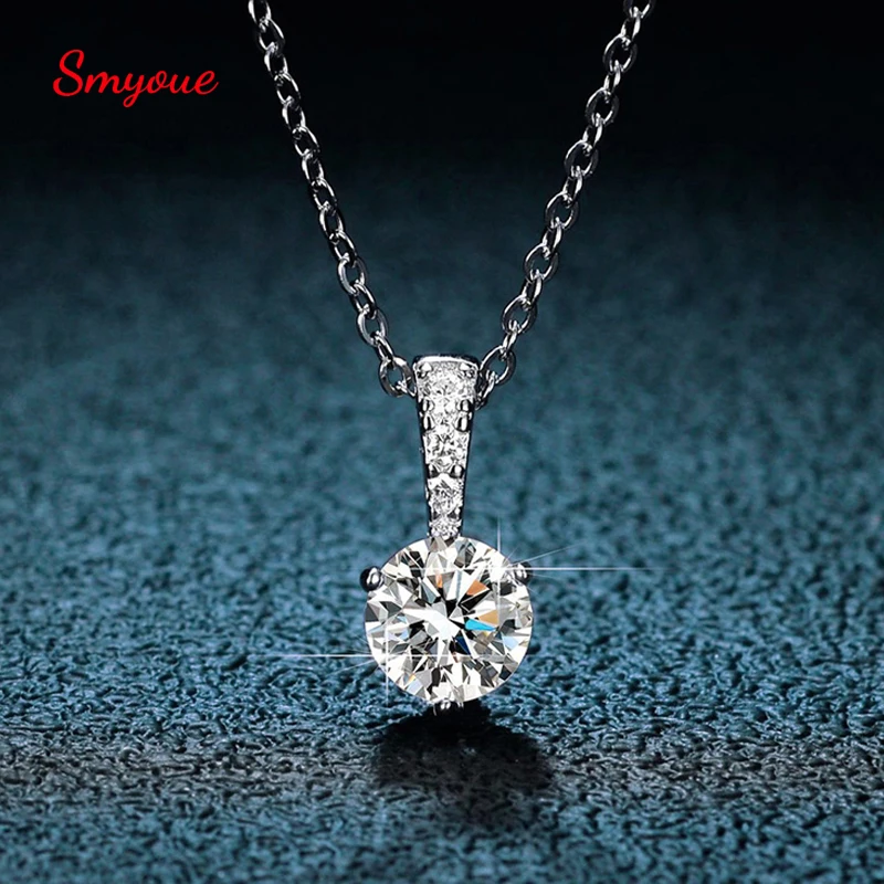 Smyoue 1ct 6.5mm Moissanite Pendant for Women S925 Sterling Silver Necklace Test Passed Simulation Diamond Pendant GRA Jewelry
Smyoue 1ct 6.5mm Moissanite Pendant for Women S925 Sterling Silver Necklace Test Passed Simulation Diamond Pendant GRA Jewelry