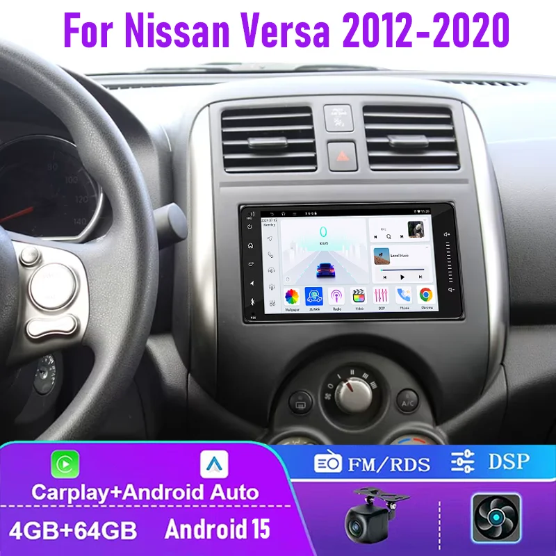 7" 4+64GB For Nissan Versa 2012-2020 Car Radio Wireless Carplay Android 15 Auto GPS BT Head Unit Steering Wheel Control
7" 4+64GB For Nissan Versa 2012-2020 Car Radio Wireless Carplay Android 15 Auto GPS BT Head Unit Steering Wheel Control