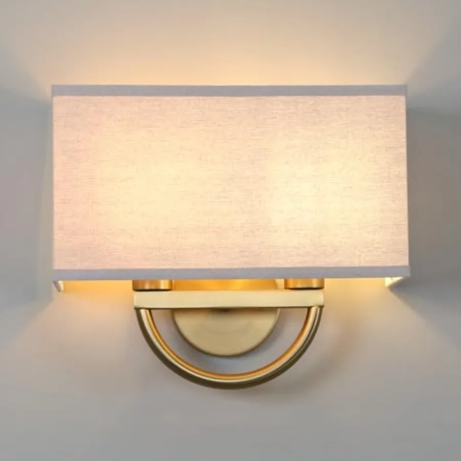 Cloth Boho Gold Brass Wall Sconce Stairwell Fixture Light 2-Light Indoor Hardwired Dual Vanity Wall Mount Vintage Lights Square
Cloth Boho Gold Brass Wall Sconce Stairwell Fixture Light 2-Light Indoor Hardwired Dual Vanity Wall Mount Vintage Lights Square