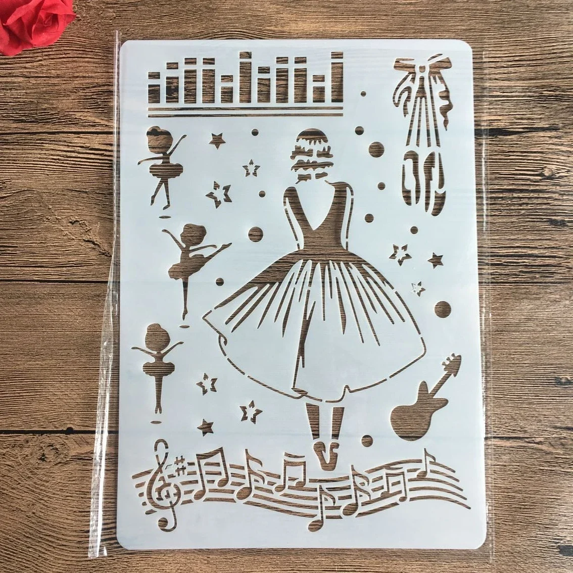 A4 29 * 21cm Dance music girl DIY Stencils Wall Painting Scrapbook Coloring Embossing Album Decorative Paper Card Template
A4 29 * 21cm Dance music girl DIY Stencils Wall Painting Scrapbook Coloring Embossing Album Decorative Paper Card Template