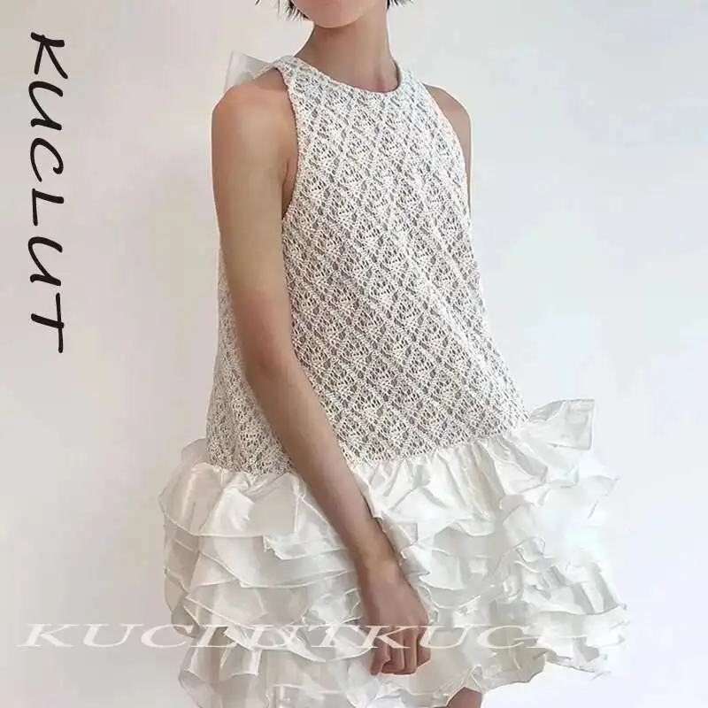 KUCLUT модное женское многослойное лоскутное платье без рукавов с оборками, элегантное платье-жилет с жемчужными пуговицами, женские K273
KUCLUT модное женское многослойное лоскутное платье без рукавов с оборками, элегантное платье-жилет с жемчужными пуговицами, женские K273