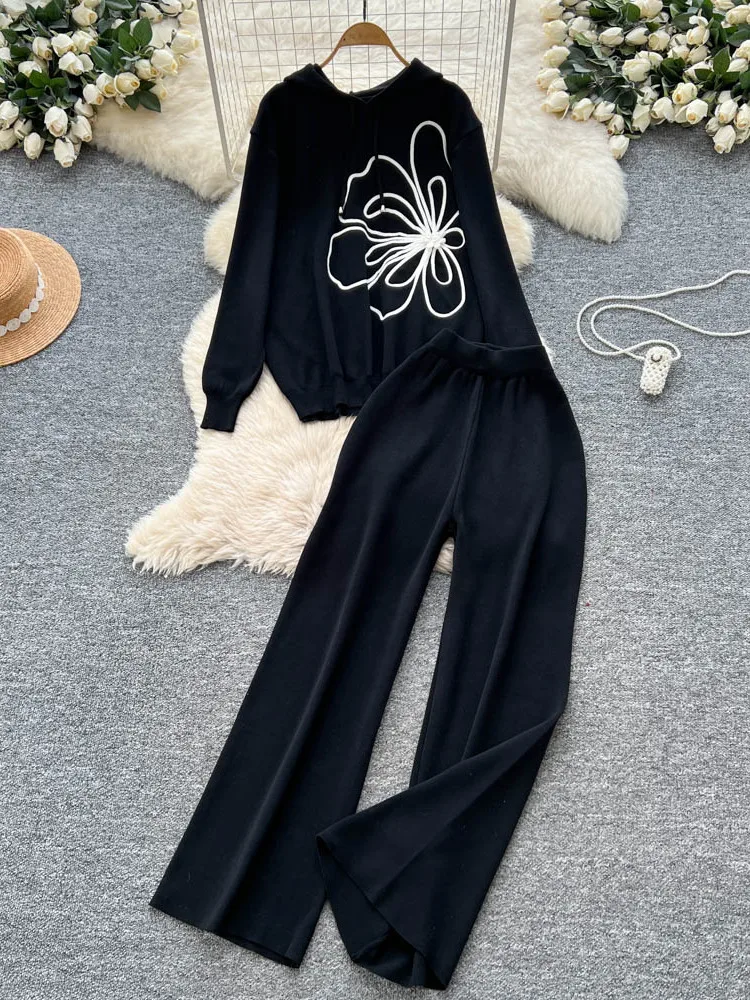 Гонконгский шикарный ленивый с тяжелой вышивкой, свободный длинный вязаный топ све, высокая талия, широкие брюки, прямые брюки-трубы, комплект Faion
Гонконгский шикарный ленивый с тяжелой вышивкой, свободный длинный вязаный топ све, высокая талия, широкие брюки, прямые брюки-трубы, комплект Faion