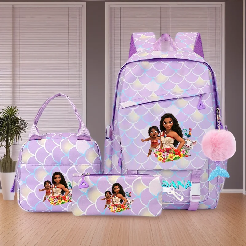 3Pcs Moana Fish Scale Kid Backpack With Mermaid Pendant Lunch Girl School Bag Children Schoolbag For Teenage Girls
3Pcs Moana Fish Scale Kid Backpack With Mermaid Pendant Lunch Girl School Bag Children Schoolbag For Teenage Girls