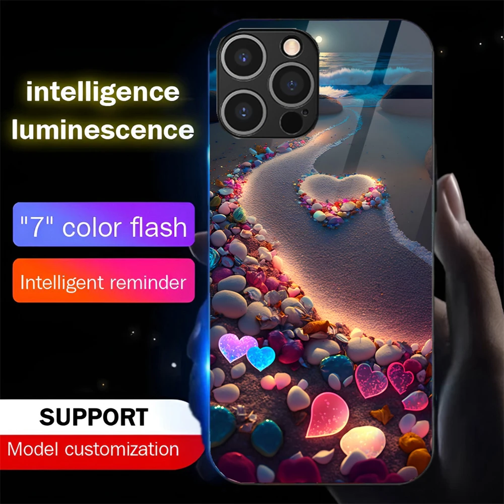 2025 New Arrival Love Beach Smart LED Light Glow Tempered Glass Phone Case For Samsung S25 S24 S23 S22 S21 S20 FE Plus Ultra 
2025 New Arrival Love Beach Smart LED Light Glow Tempered Glass Phone Case For Samsung S25 S24 S23 S22 S21 S20 FE Plus Ultra