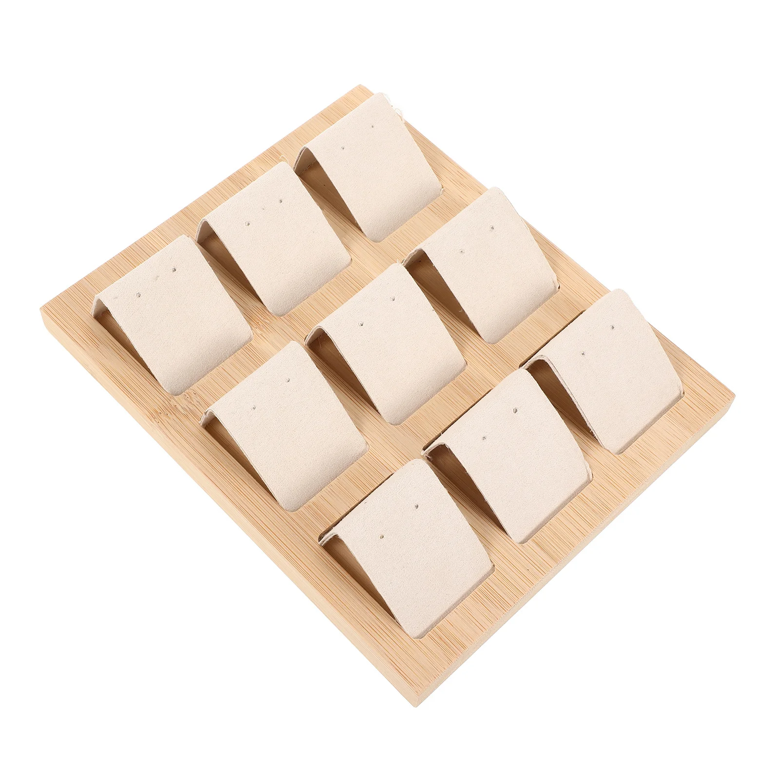 1 Set Earring Display Stand Bamboo Jewelry Organizer For Storing Showcasing Dangle Earrings Storage Holder Table Display Rack