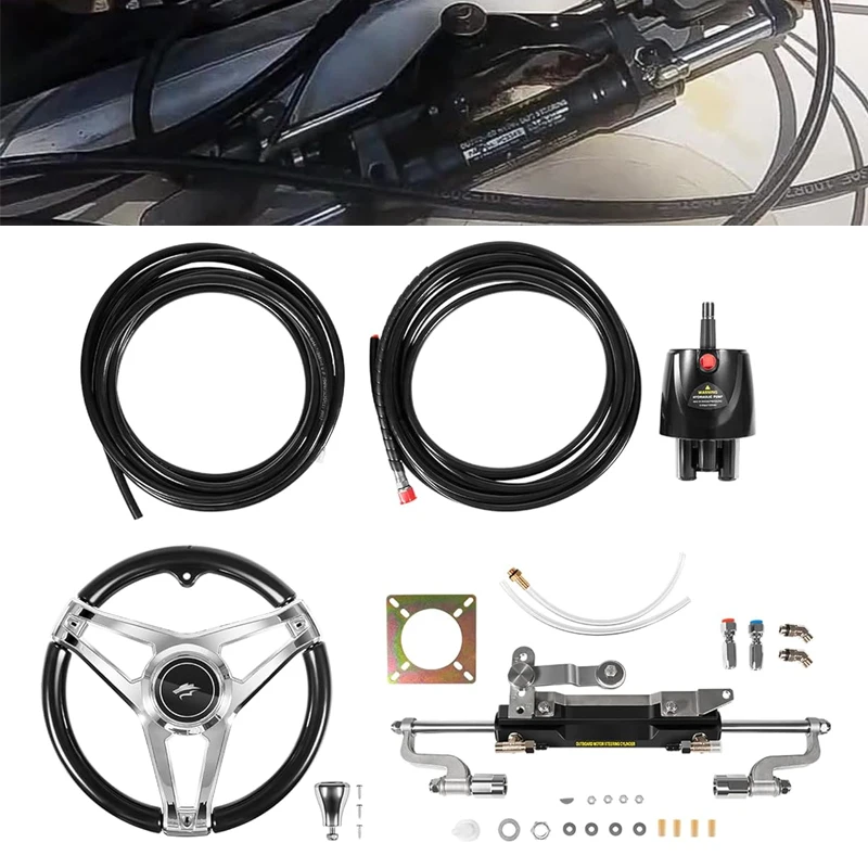 Compatible with Yamaha/Suzuki/Honda/Mercury/Nissan/Tohatsu More 350HP Boat Outboard Hydraulic Steering System Kit
Compatible with Yamaha/Suzuki/Honda/Mercury/Nissan/Tohatsu More 350HP Boat Outboard Hydraulic Steering System Kit
