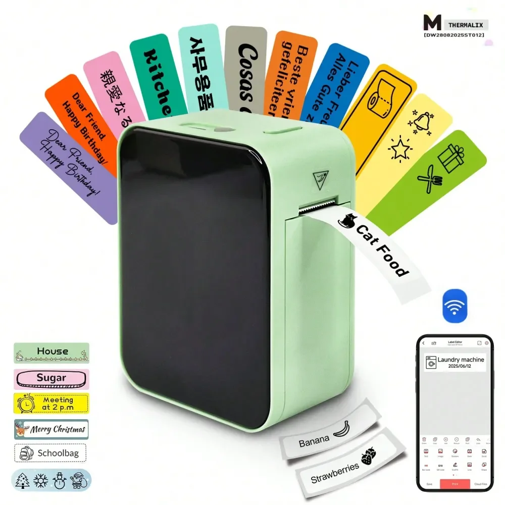 Marklife P15 Label Printer, Wireless Mini Label Printer, Portable Bluetooth Thermal Printer, Comes With 1 Roll Of 12x40mm Paper
Marklife P15 Label Printer, Wireless Mini Label Printer, Portable Bluetooth Thermal Printer, Comes With 1 Roll Of 12x40mm Paper