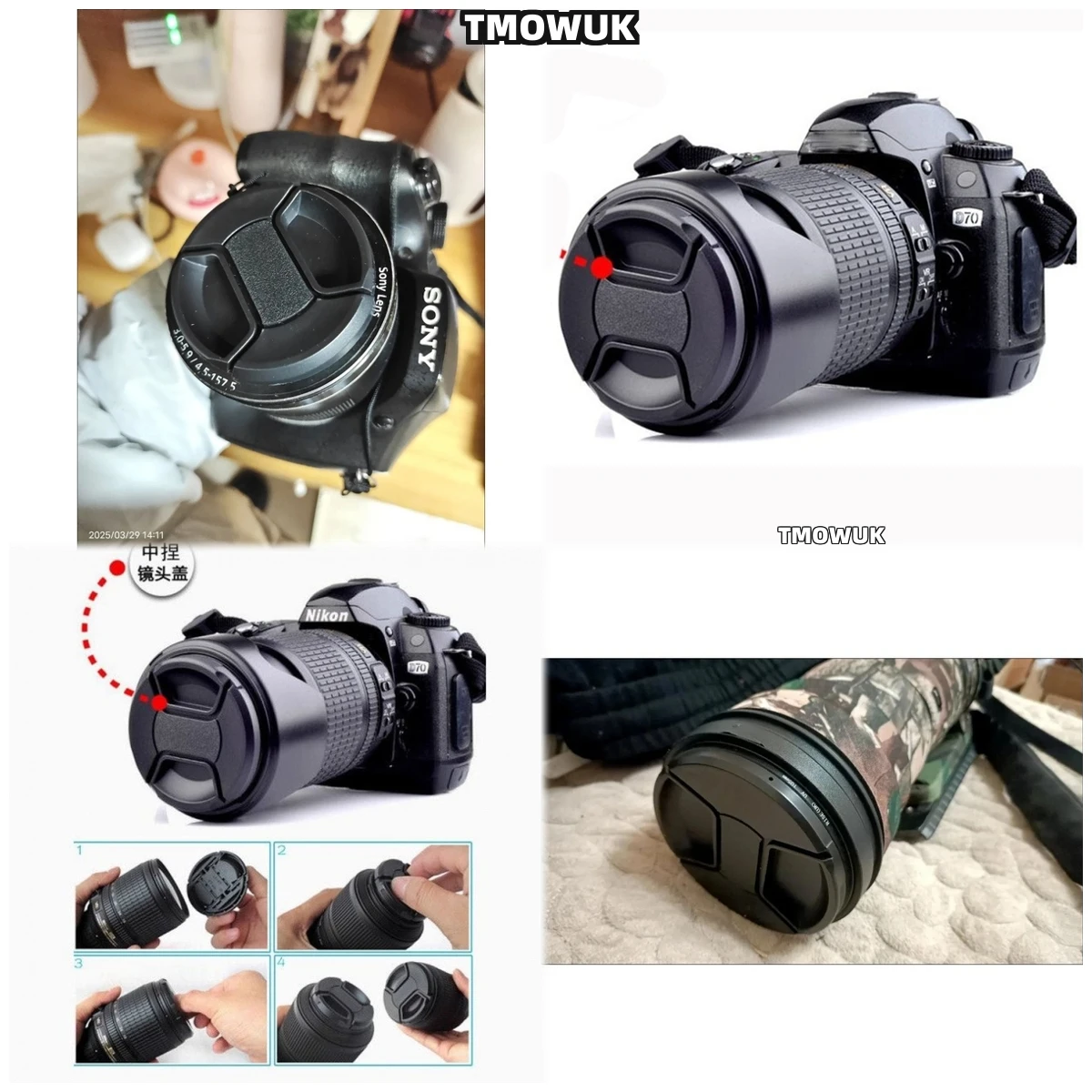 For Canon EOS R10 R30 50D 760D 100D M50 Rebel T6 450D Camera Lens Cap Protective Cover Center Pinch Snap-on 49mm 52 55 58 62 67
For Canon EOS R10 R30 50D 760D 100D M50 Rebel T6 450D Camera Lens Cap Protective Cover Center Pinch Snap-on 49mm 52 55 58 62 67