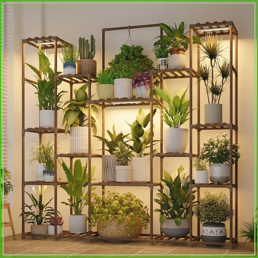 17-Tier Plant Stand with Grow Lights, Large Plant Shelf for Indoor Display, Heavy Duty Plant Rack for Living Room Patio Decor
17-Tier Plant Stand with Grow Lights, Large Plant Shelf for Indoor Display, Heavy Duty Plant Rack for Living Room Patio Decor