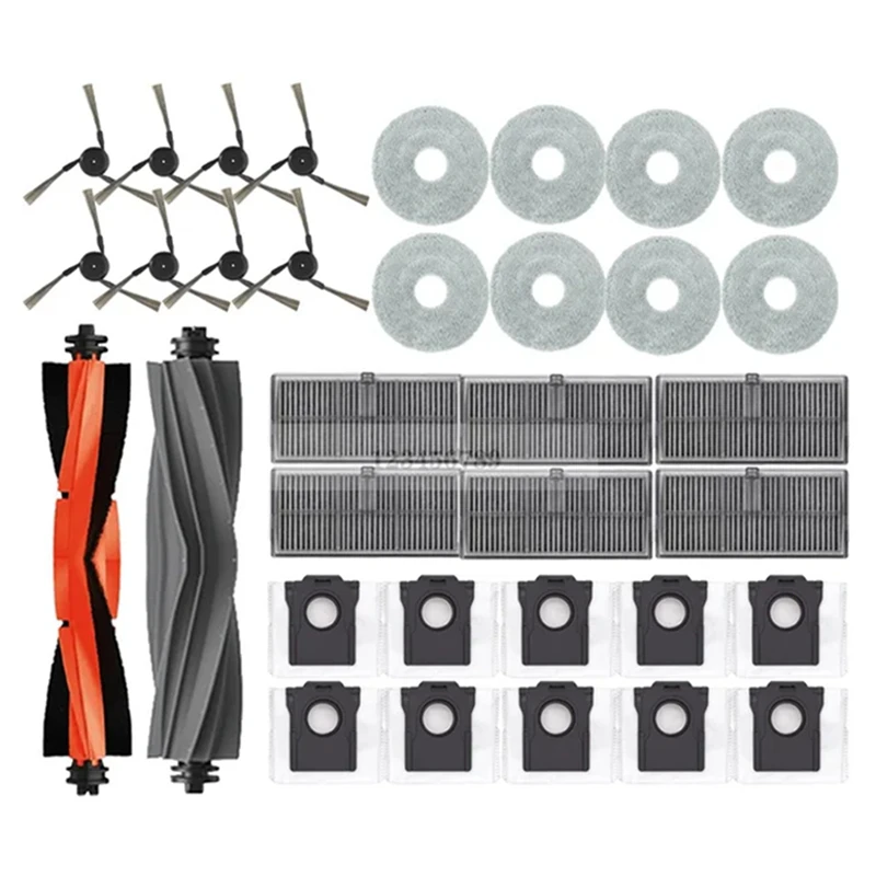 For Dreame X40 Ultra, X40 Pro, S30 Pro Ultra Accessories Main Side Brush Hepa Filter Mop Cloth Dust Bag Replacement Active
For Dreame X40 Ultra, X40 Pro, S30 Pro Ultra Accessories Main Side Brush Hepa Filter Mop Cloth Dust Bag Replacement Active