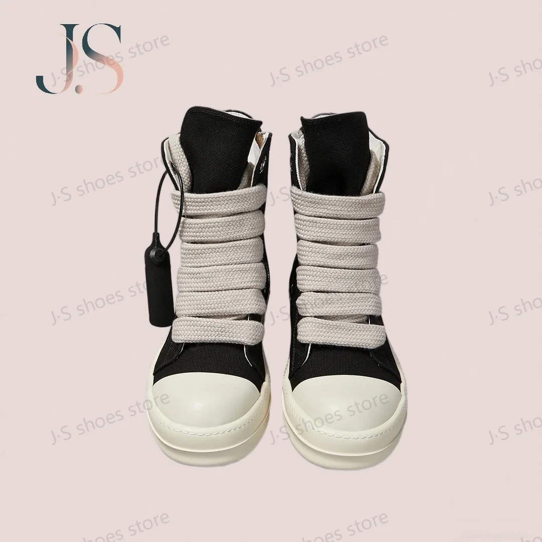 Ro Luxury Sneakers Black Canvas High Top Shoe Casual Shoes Quality Men Boots Classic Design Jumbo Laces Women Sneaker Ankle Boot
Ro Luxury Sneakers Black Canvas High Top Shoe Casual Shoes Quality Men Boots Classic Design Jumbo Laces Women Sneaker Ankle Boot