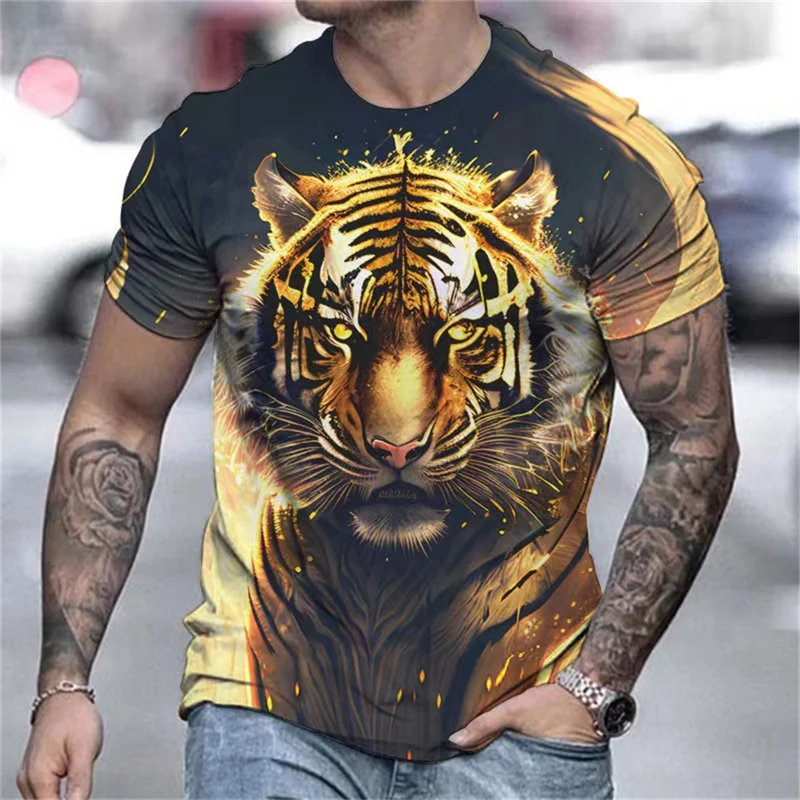 Fierce Tiger T Shirt For Mens Animal Print Short Sleeve Top 3D Casual Street Man's T-shirt Loose Tee Shirt Men Vintage Clothing
Fierce Tiger T Shirt For Mens Animal Print Short Sleeve Top 3D Casual Street Man's T-shirt Loose Tee Shirt Men Vintage Clothing
