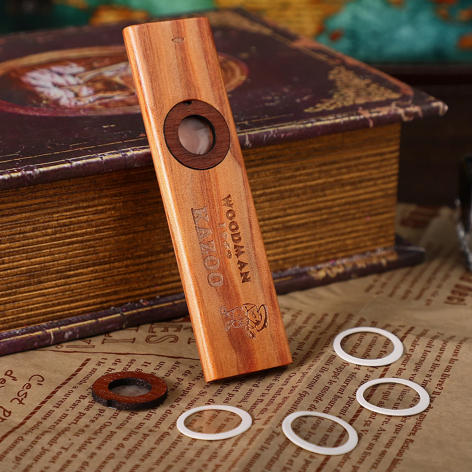 1 Set Premium Wood Kazoo Flute Guitar Ukulele Partner Musical Instrument Portable Durable Spare Membranes Woodwind Gift Music
1 Set Premium Wood Kazoo Flute Guitar Ukulele Partner Musical Instrument Portable Durable Spare Membranes Woodwind Gift Music