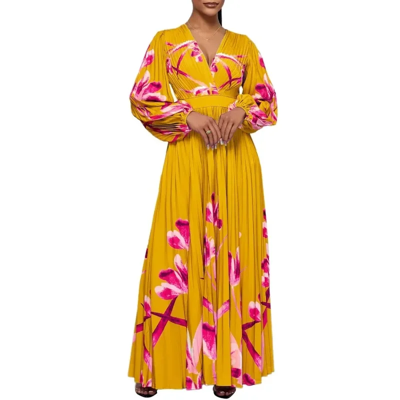 Africa Clothing African Long Maxi Dresses for Women Summer Elegant Africa Long Sleeve V-neck Polyester Print Party Evening Dress
Africa Clothing African Long Maxi Dresses for Women Summer Elegant Africa Long Sleeve V-neck Polyester Print Party Evening Dress