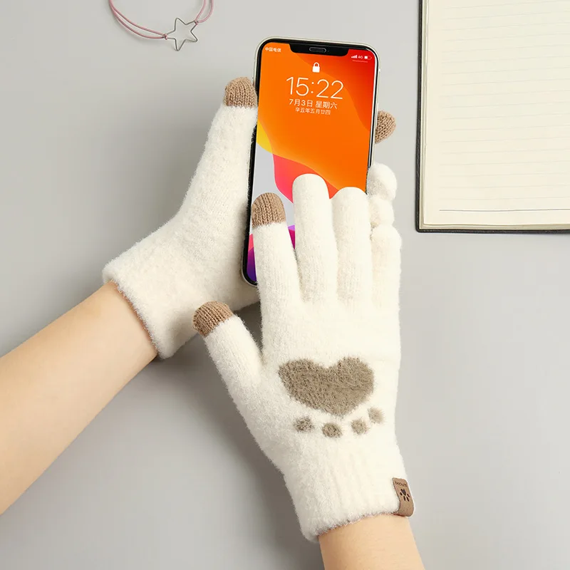 Winter Women Imitation Mink Cartoon Cat Paw Gloves Fashion Girl Cute Knitted Mittens Touch Screen Student Cycling Warm T53
Winter Women Imitation Mink Cartoon Cat Paw Gloves Fashion Girl Cute Knitted Mittens Touch Screen Student Cycling Warm T53