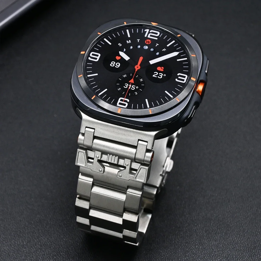 Деловой ремешок из нержавеющей стали для Samsung Galaxy Watch Ultra 47 мм, браслет без зазора с изогнутым концом для galaxy ultra ULTRA 47 мм
Деловой ремешок из нержавеющей стали для Samsung Galaxy Watch Ultra 47 мм, браслет без зазора с изогнутым концом для galaxy ultra ULTRA 47 мм