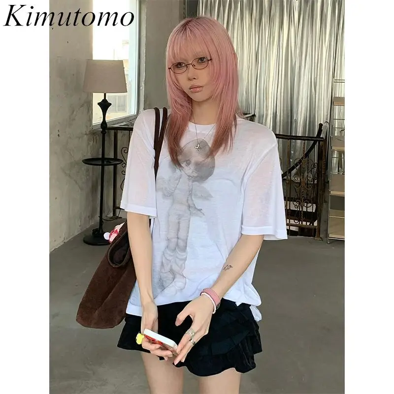 Kimutomo Subculture футболка с короткими рукавами женская летняя тонкая солнцезащитная крышка с принтом ангела свободный слегка прозрачный легкий топ Y2k
Kimutomo Subculture футболка с короткими рукавами женская летняя тонкая солнцезащитная крышка с принтом ангела свободный слегка прозрачный легкий топ Y2k