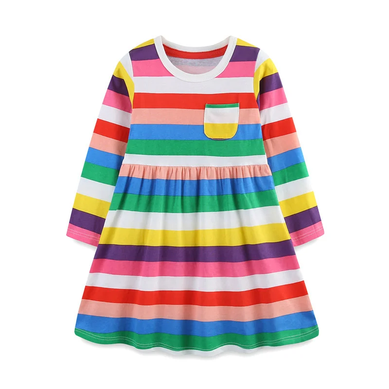 Jumping Meters 2-7T New Arrival Princess Girls Dresses Striped Pockets Long Sleeve Autumn Spring Baby Clothing Toddler Costume
Jumping Meters 2-7T New Arrival Princess Girls Dresses Striped Pockets Long Sleeve Autumn Spring Baby Clothing Toddler Costume