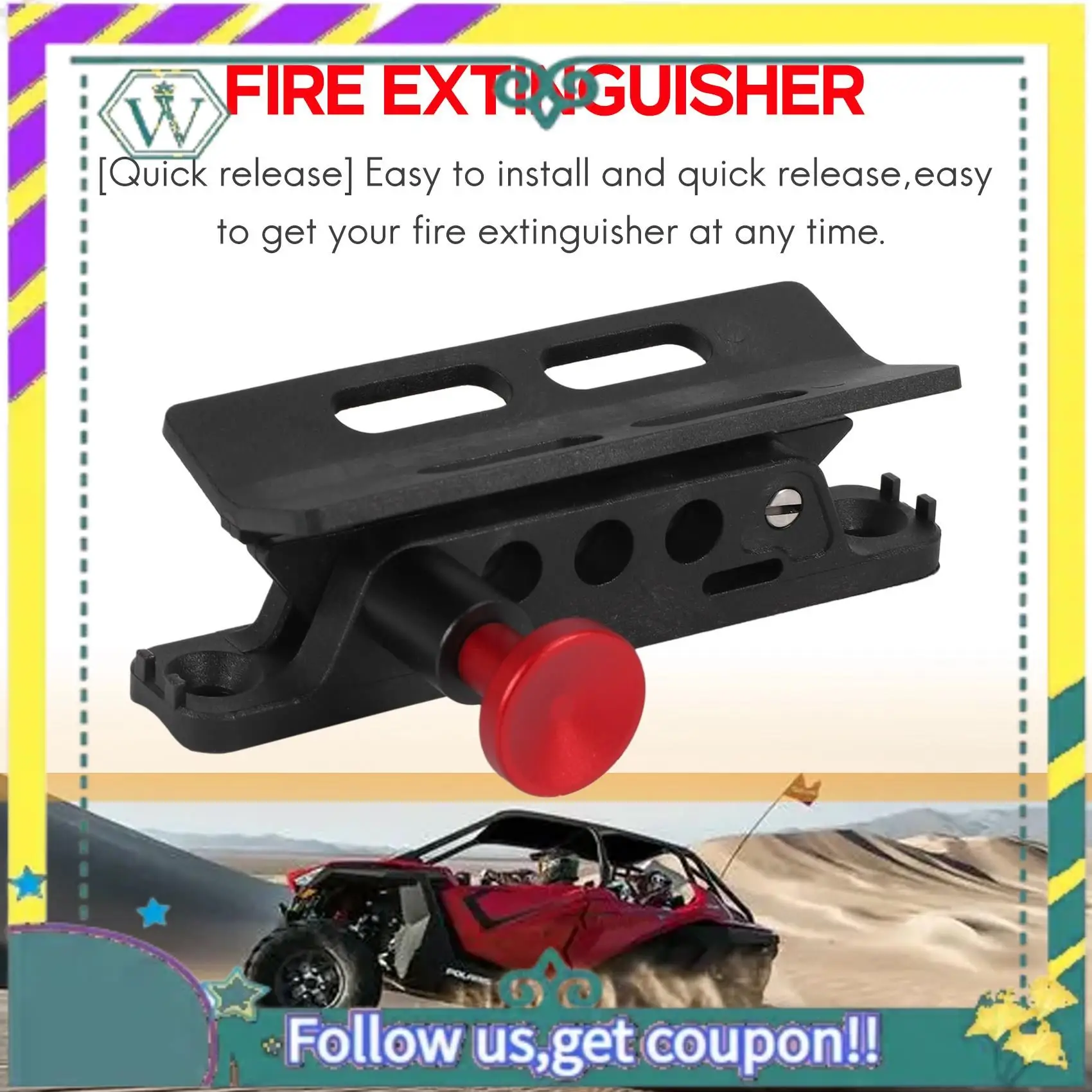 Upgraded Universal Quick Release Roll Bar Fire Extinguisher Mount Bracket For Jeep Wrangler Polaris RZR Ranger Can-Am Maverick
Upgraded Universal Quick Release Roll Bar Fire Extinguisher Mount Bracket For Jeep Wrangler Polaris RZR Ranger Can-Am Maverick