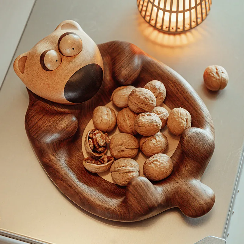Walnut light luxury high-end fruit plate creative home storage box snack candy dried fruit plate
Walnut light luxury high-end fruit plate creative home storage box snack candy dried fruit plate