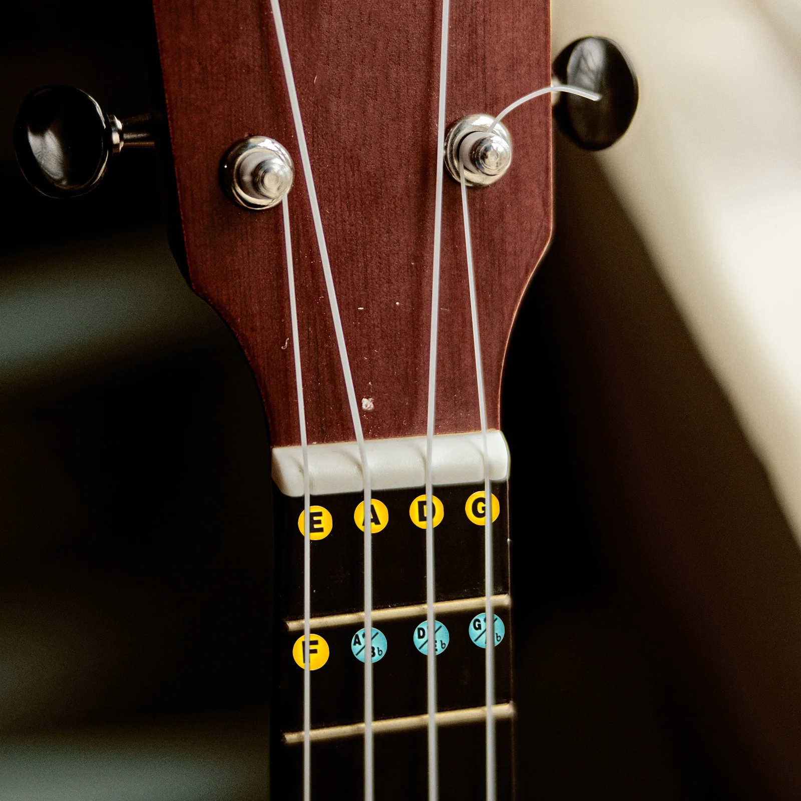 2Pcs Bass Practicing Sticker Clear Note Identification Lightweight Removable Decals for Efficient Practice Sessions