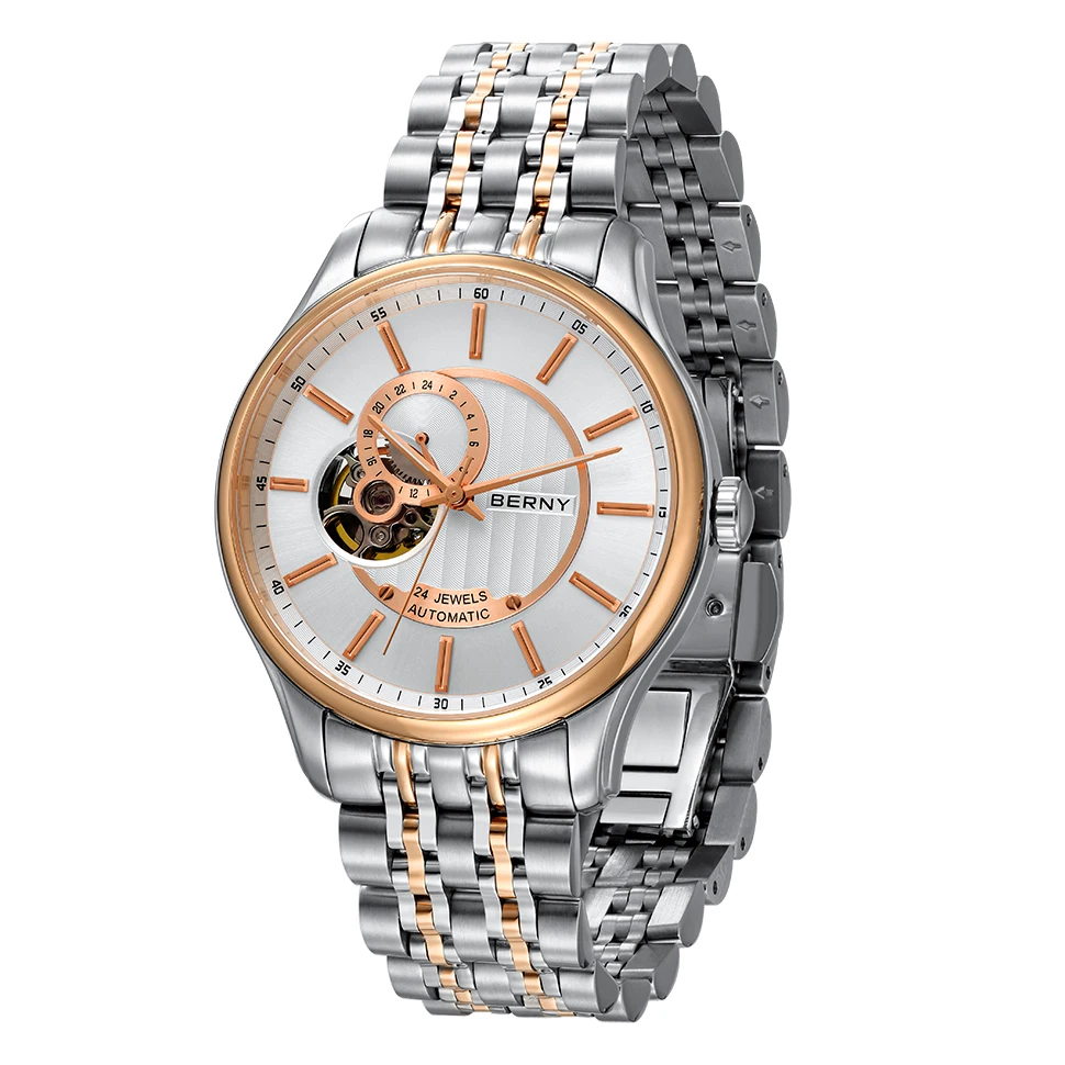 Механические мужские часы BERNY NH39: роскошные, элегантные, с сапфировым стеклом, скелетонизированным циферблатом, автоматические, деловые, полностью из нержавеющей стали
Механические мужские часы BERNY NH39: роскошные, элегантные, с сапфировым стеклом, скелетонизированным циферблатом, автоматические, деловые, полностью из нержавеющей стали