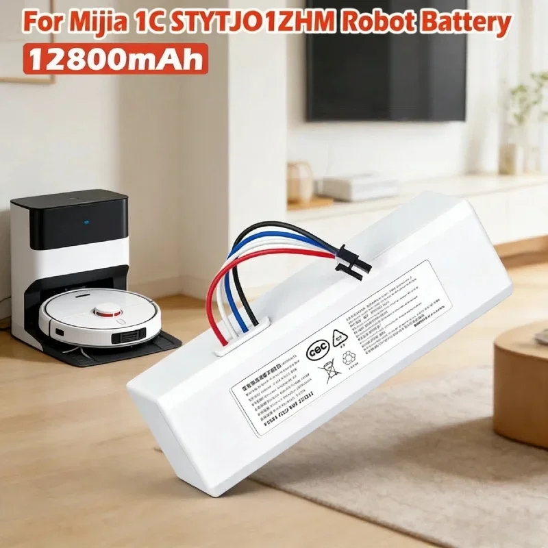 12800mAhHigh CapacityP1904-4S2P-MM Li-ion Battery Replacement for Xiaomi Mijia1C STYTJ01ZHM Robot Vacuum Mop Cleaner Accessories
12800mAhHigh CapacityP1904-4S2P-MM Li-ion Battery Replacement for Xiaomi Mijia1C STYTJ01ZHM Robot Vacuum Mop Cleaner Accessories