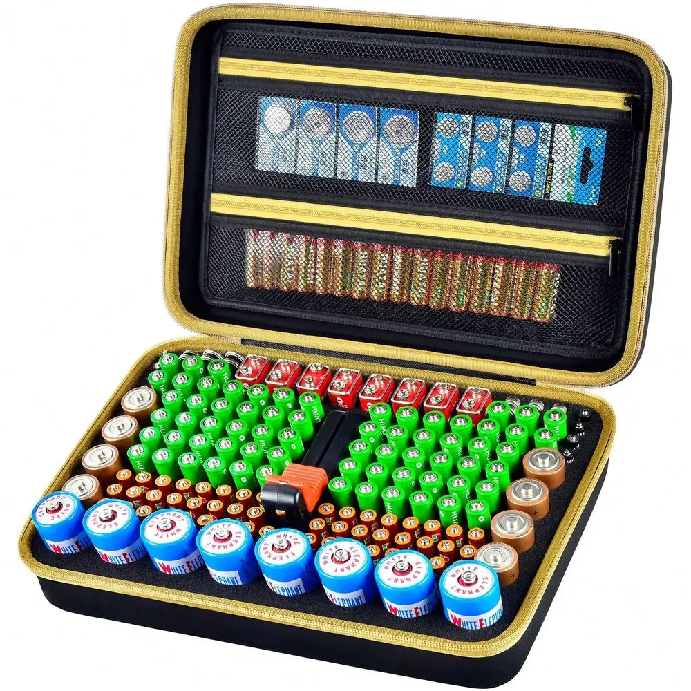 Organizer Storage Case, Batteries Holder Container Carrying Hard Bag Box With Battery Tester Holds 162 Battery Variety Pack AA
Organizer Storage Case, Batteries Holder Container Carrying Hard Bag Box With Battery Tester Holds 162 Battery Variety Pack AA