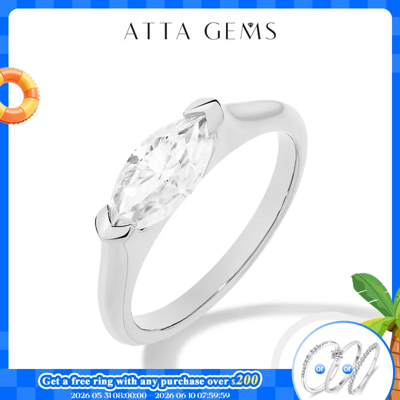 ATTAGEMS Hot Marquise Cut 1CT Moissanite Rings for Women Men S925 Silver 18K Gold Plated Classic Elegant Wedding Engagement ring
ATTAGEMS Hot Marquise Cut 1CT Moissanite Rings for Women Men S925 Silver 18K Gold Plated Classic Elegant Wedding Engagement ring