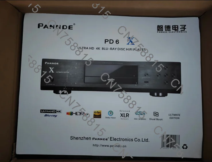 For Pannde PD6X/PD-6 Blu-ray 4K Ul-tra HD Elite Audio Video HDR SACD CD Player DVD-Audio DTS 7.1CH/192KHz PCM 5.1CH DSD ESS9038
For Pannde PD6X/PD-6 Blu-ray 4K Ul-tra HD Elite Audio Video HDR SACD CD Player DVD-Audio DTS 7.1CH/192KHz PCM 5.1CH DSD ESS9038