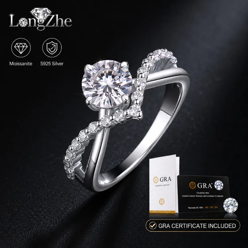 S925 Silver Moissanite Ring 1CT 6.5mm Round Cut Chevron Pave Band For Women Wedding Engagement Anniversary Gift Jewelry
S925 Silver Moissanite Ring 1CT 6.5mm Round Cut Chevron Pave Band For Women Wedding Engagement Anniversary Gift Jewelry