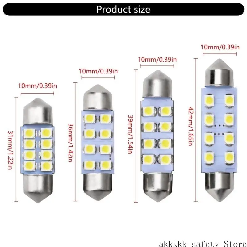 12V White Led 31mm 36mm 39mm 41mm Interior Festoon Dome Luggage Lamp Reading Bulb Door Read Lighting For Automotive Use
12V White Led 31mm 36mm 39mm 41mm Interior Festoon Dome Luggage Lamp Reading Bulb Door Read Lighting For Automotive Use