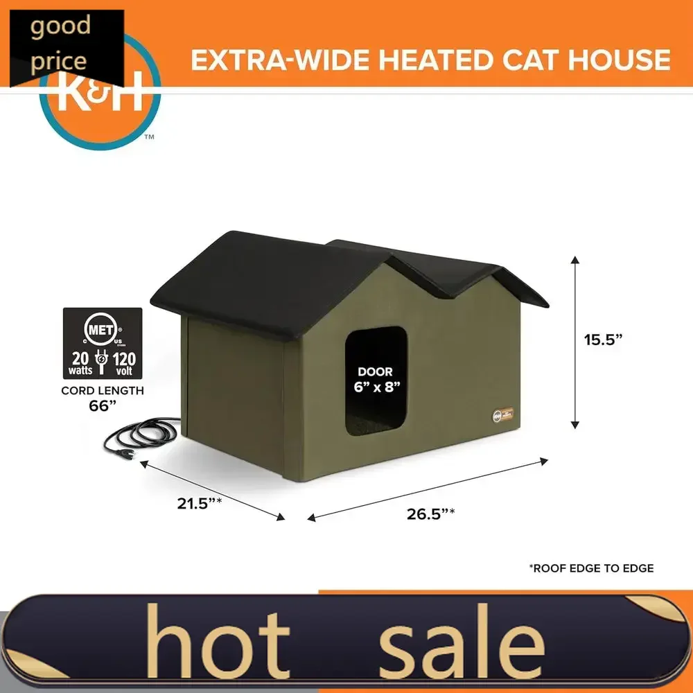 Activity pricePopularExtra-Large Insulated Outdoor Cat Shelter with Waterproof Heated Bed for Stray Cats - Olive
Activity pricePopularExtra-Large Insulated Outdoor Cat Shelter with Waterproof Heated Bed for Stray Cats - Olive