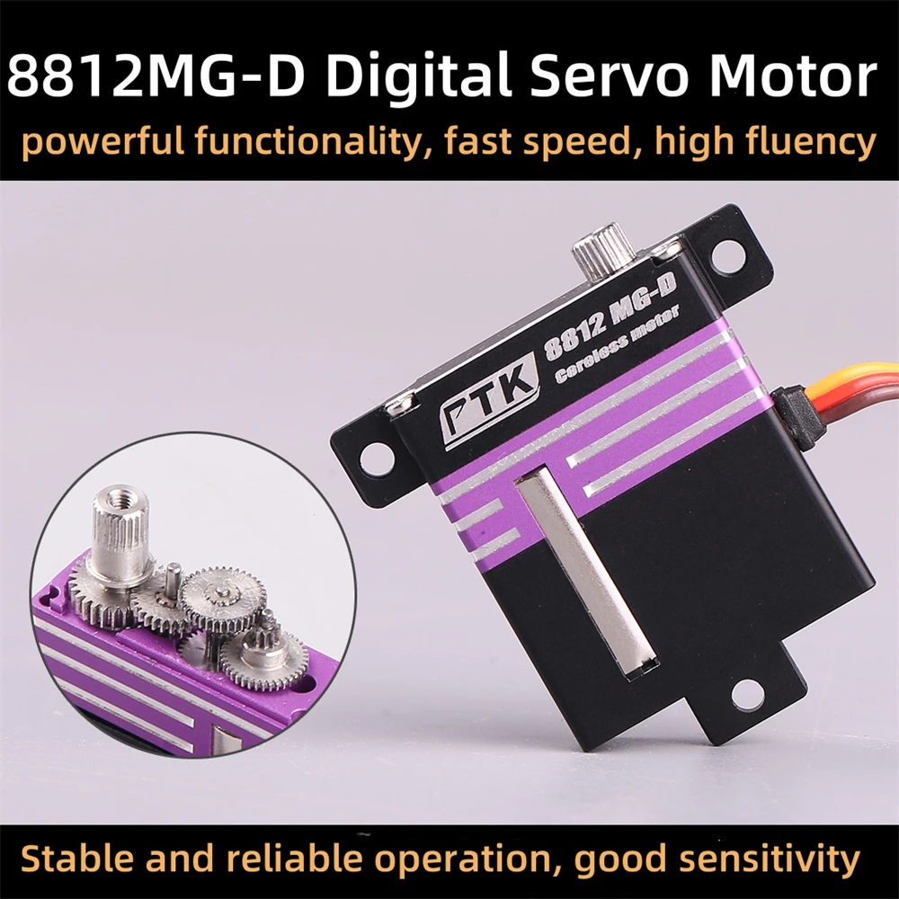 PTK 8812 MG-D Digital Servo Metal Gear Servo Motor Same Class with KST X10 For RC Model Plane Fixed-wing Aircraft
PTK 8812 MG-D Digital Servo Metal Gear Servo Motor Same Class with KST X10 For RC Model Plane Fixed-wing Aircraft